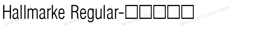 Hallmarke Regular字体转换